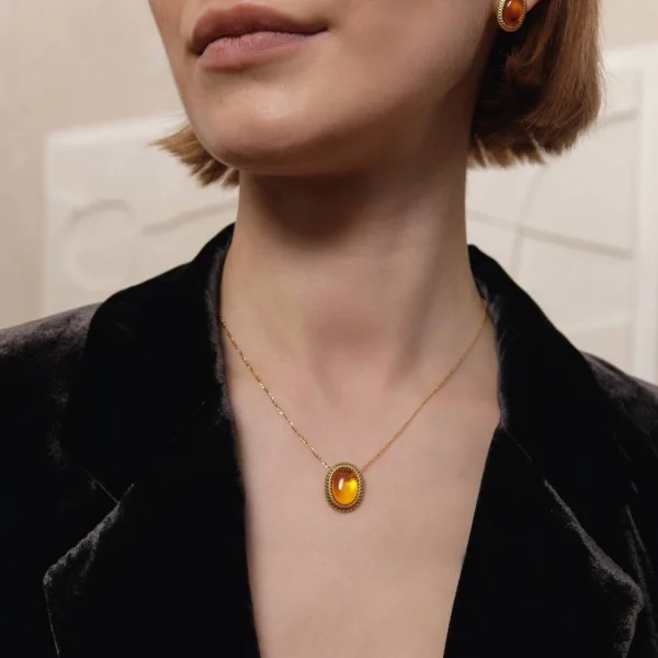 Кулон серебряный с янтарём P20011ZK SunStone