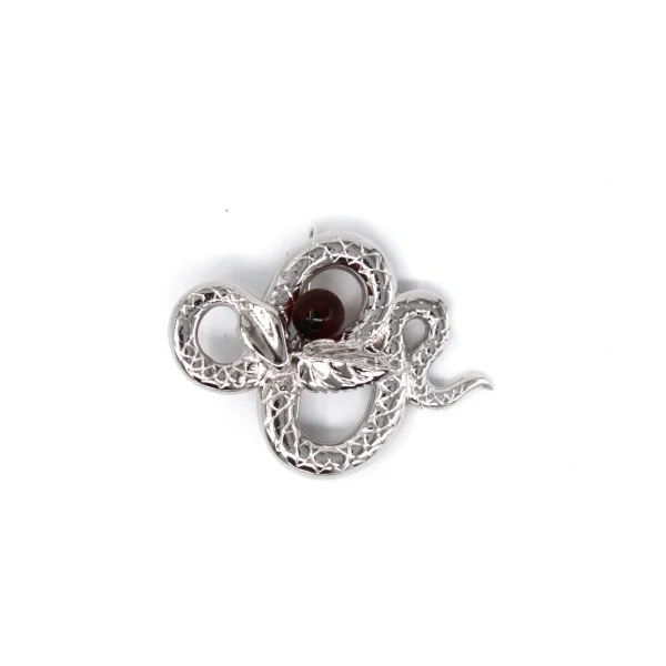 Брошь серебряная с янтарём B000040RV SunStone