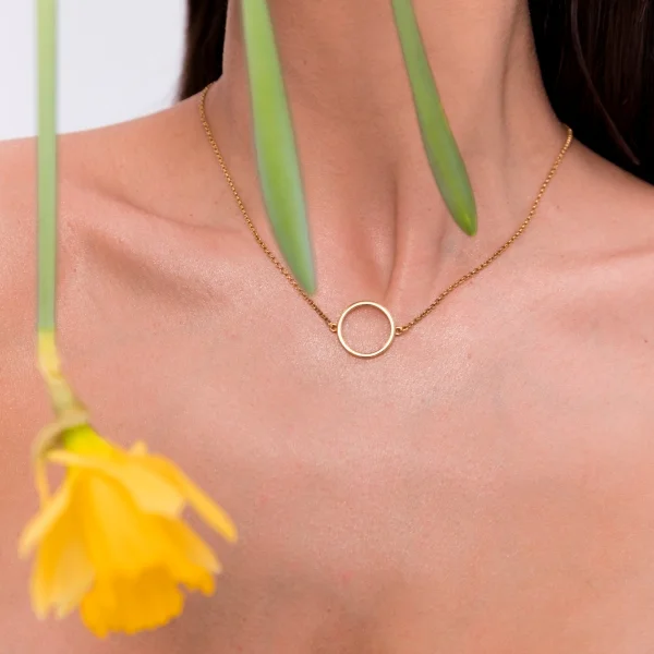 Колье серебряное с янтарём N9077-1Z SunStone