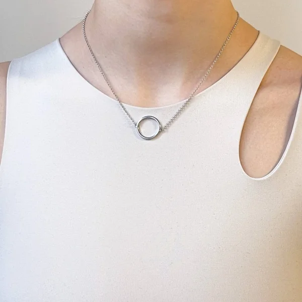 Колье серебряное с янтарём N9077-1R SunStone
