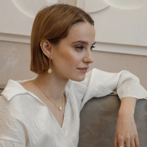 Серебряные серьги с янтарём E9236ZM SunStone