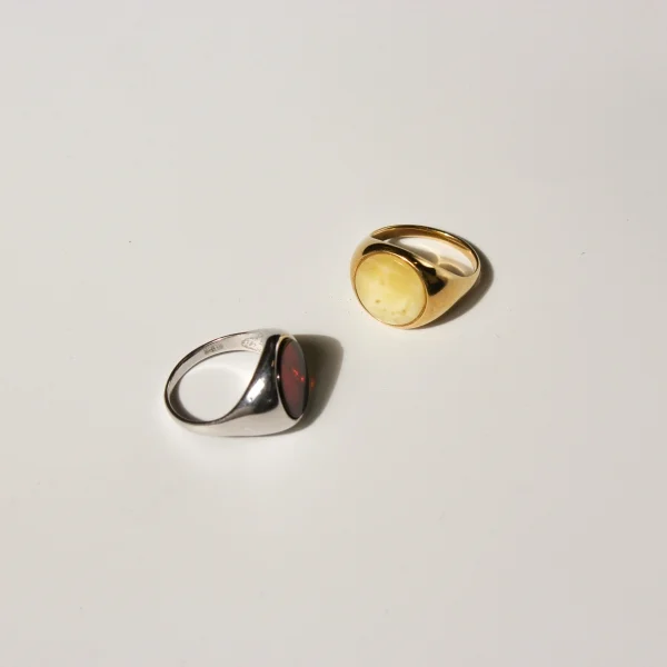 Кольцо серебряное с янтарём R9235ZM SunStone