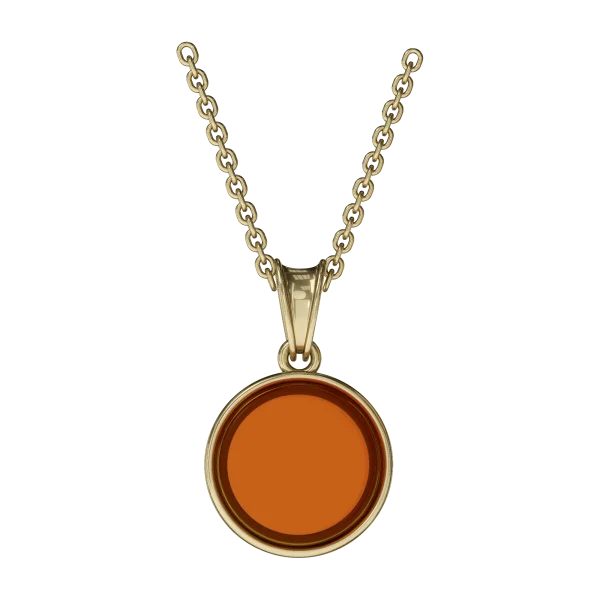 Кулон серебряный с янтарём P9235ZK SunStone