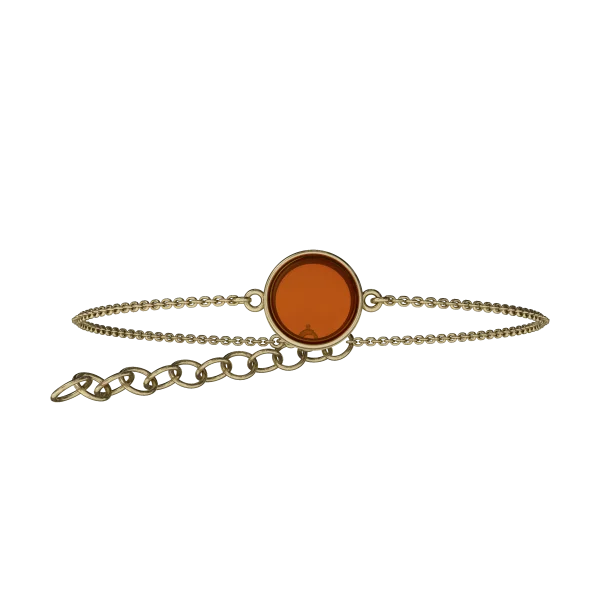Браслет серебряный с янтарём W9235ZK SunStone