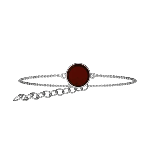 Браслет серебряный с янтарём W9235RV SunStone