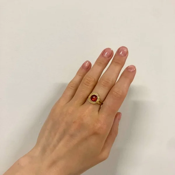 Кольцо серебряное с янтарём Кольцо R20036ZK SunStone