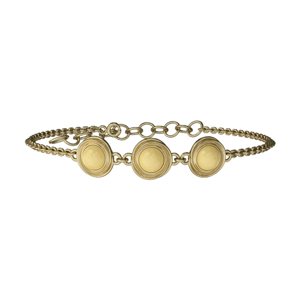 Браслет серебряный с янтарём W21036ZM SunStone