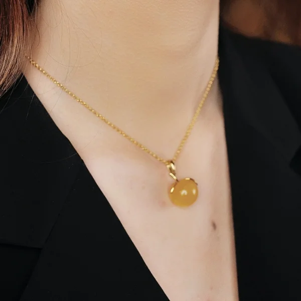 Кулон серебряный с янтарём Кулон P000042ZM SunStone