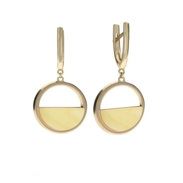 Серебряные серьги с янтарём E9220ZM SunStone