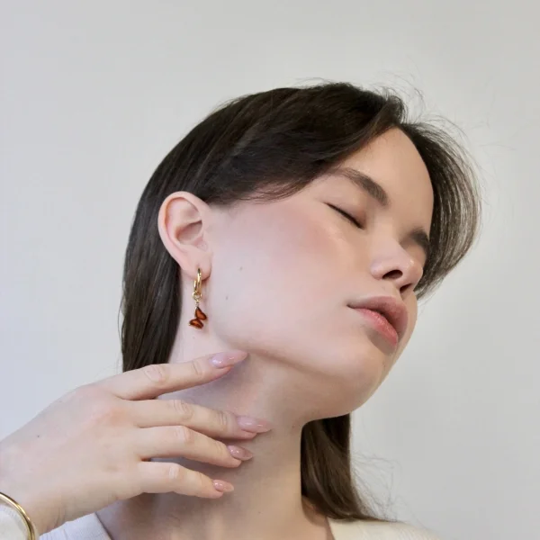 Серебряные серьги с янтарём E21037ZK SunStone