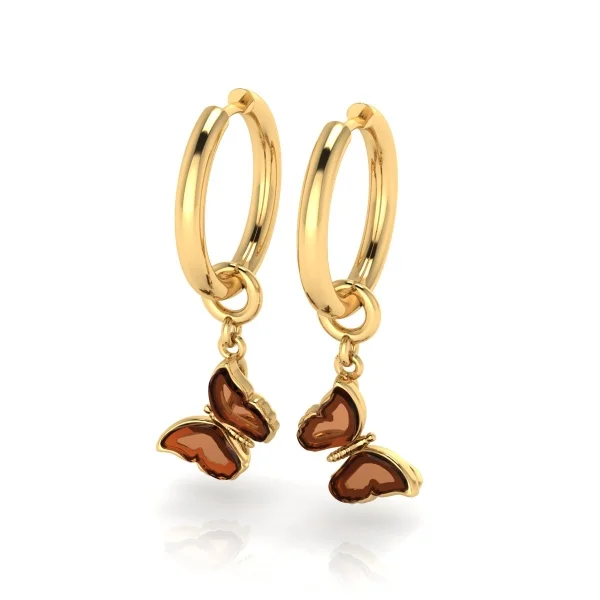 Серебряные серьги с янтарём E21037ZK SunStone