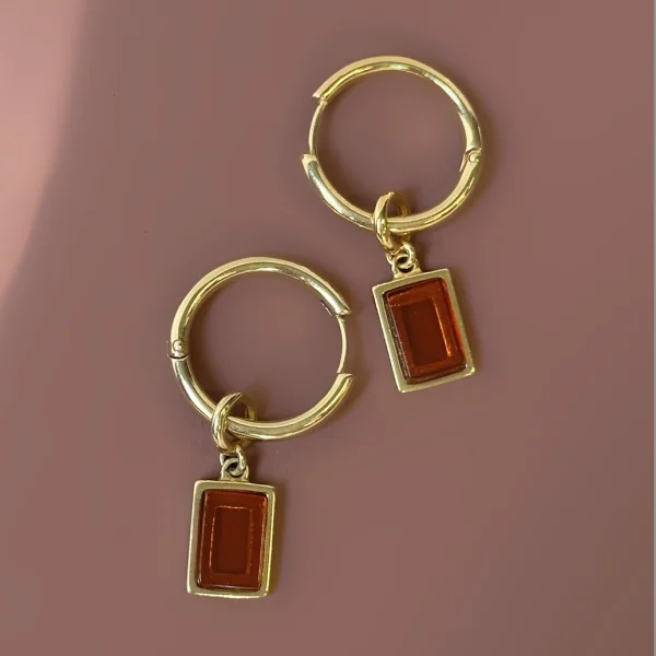 Серебряные серьги с янтарём E26037ZK SunStone