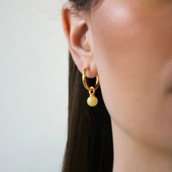 Серебряные серьги с янтарём E27037ZM SunStone