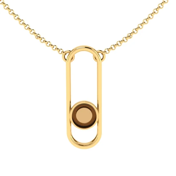 Колье серебряное с янтарём N21038ZK SunStone