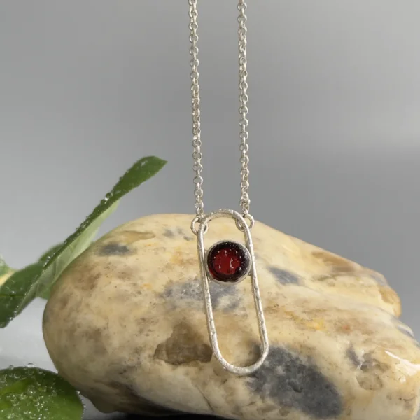 Колье серебряное с янтарём N21038RV SunStone