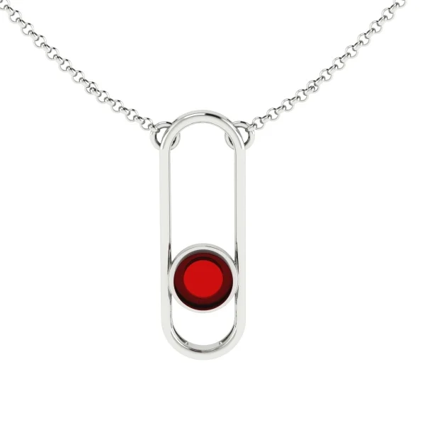 Колье серебряное с янтарём N21038RV SunStone