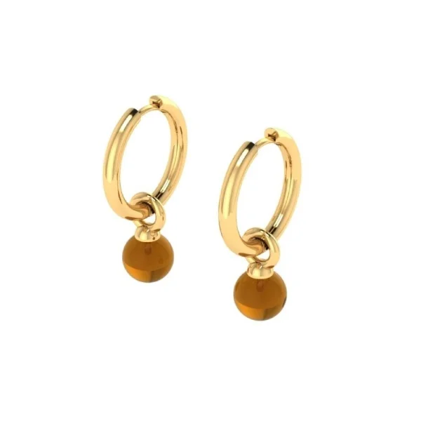 Серебряные серьги с янтарём E27037ZK SunStone