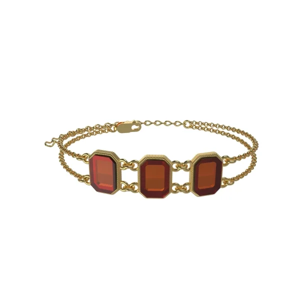 Браслет серебряный с янтарём W21040ZK SunStone