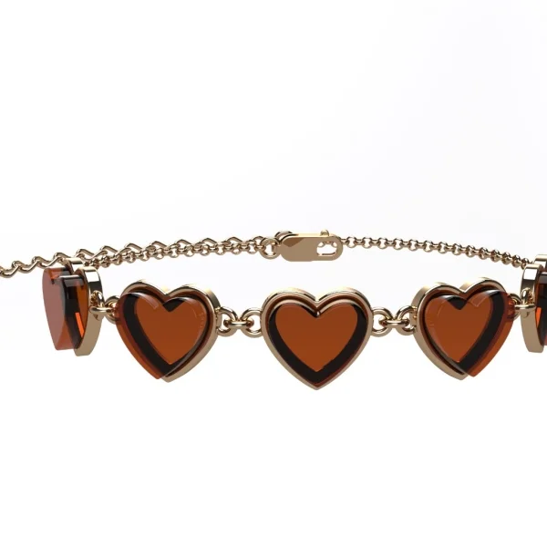 Браслет серебряный с янтарём W9268ZK SunStone