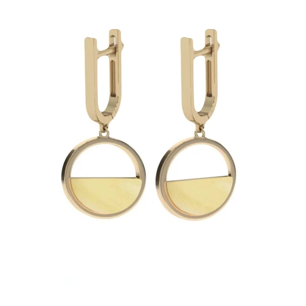 Серебряные серьги с янтарём E9320ZM SunStone