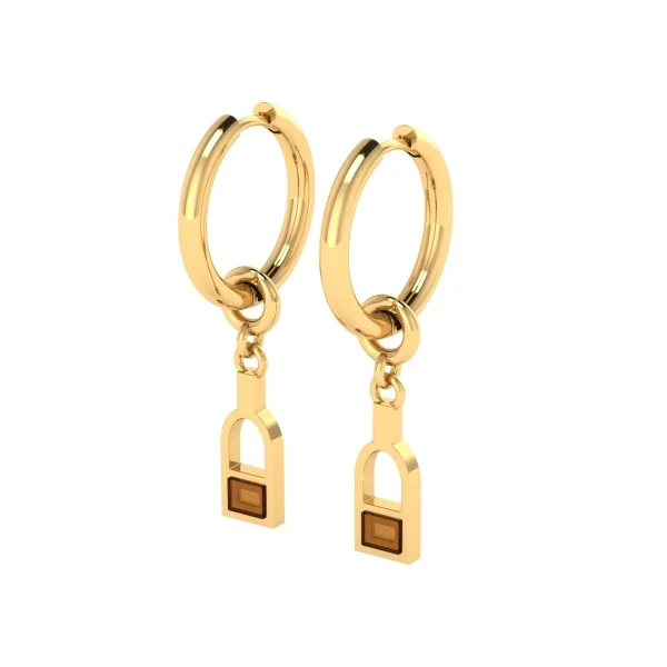 Серебряные серьги с янтарём E25037ZK SunStone