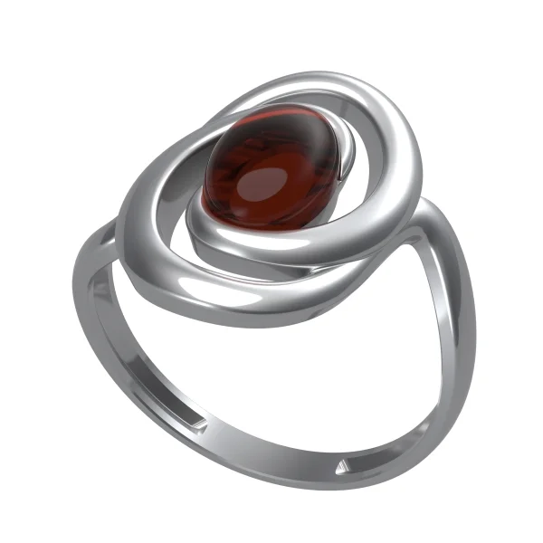 Кольцо серебряное с янтарём R20041SV SunStone