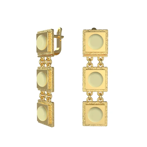Серебряные серьги с янтарём E21043ZM SunStone