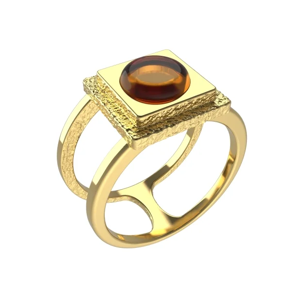 Кольцо серебряное с янтарём R20043ZK SunStone
