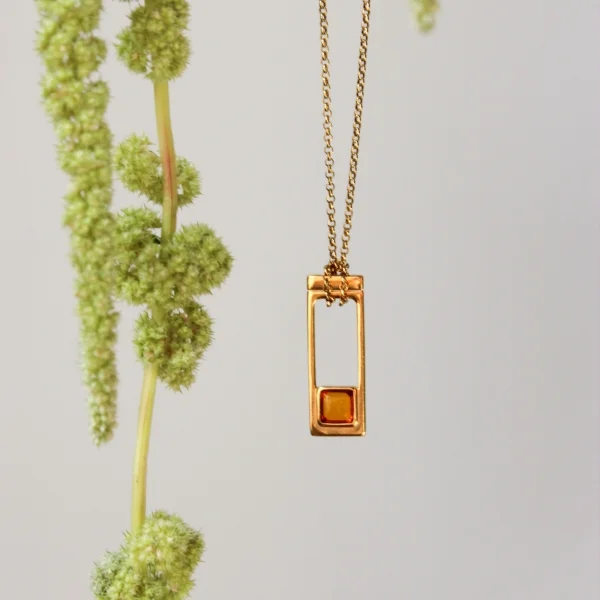 Кулон серебряный с янтарём P20049ZK SunStone