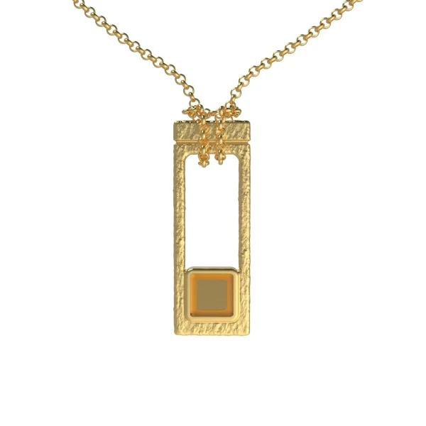 Кулон серебряный с янтарём P20049ZK SunStone