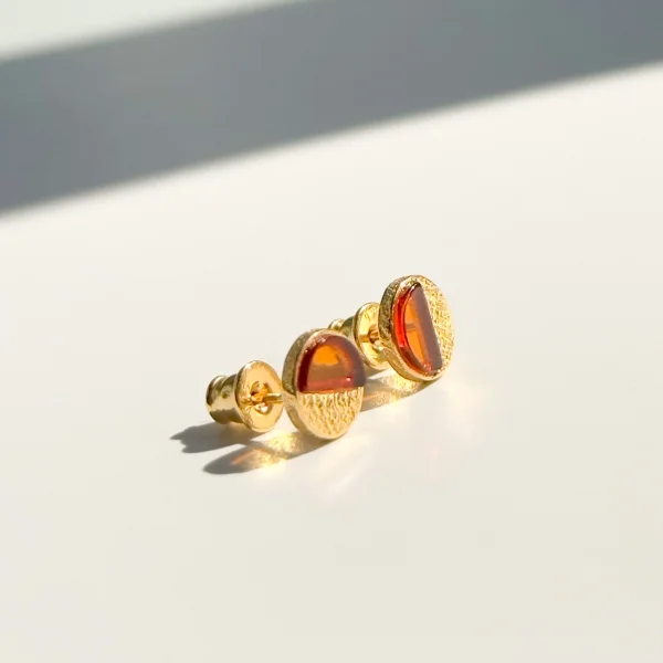 Серебряные серьги с янтарём E21048ZK SunStone