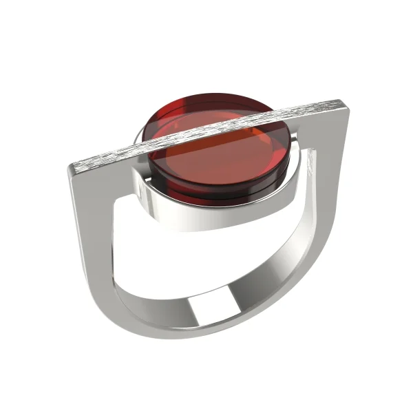 Кольцо серебряное с янтарём R20047SV SunStone