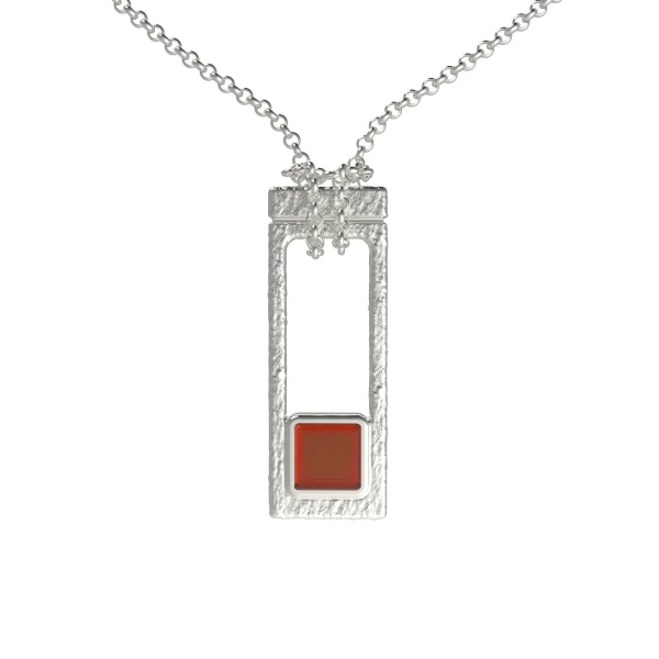 Кулон серебряный с янтарём P20049SV SunStone