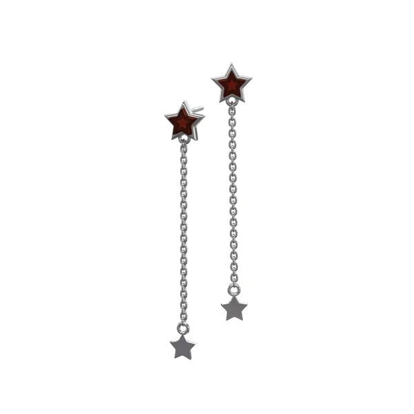 Серебряные серьги с янтарём E10012RV SunStone