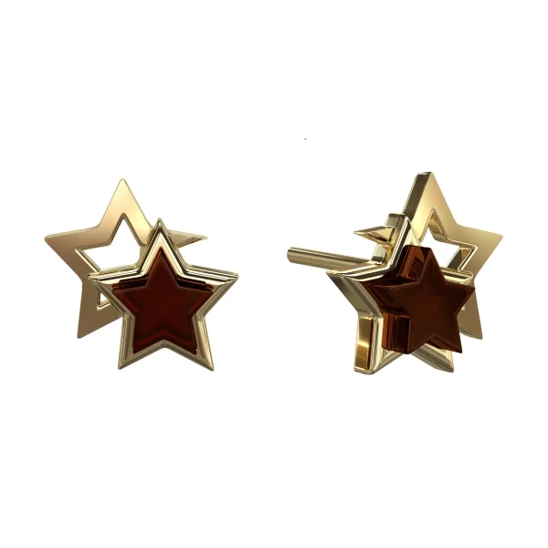 Серебряные серьги с янтарём E10010-2ZK SunStone