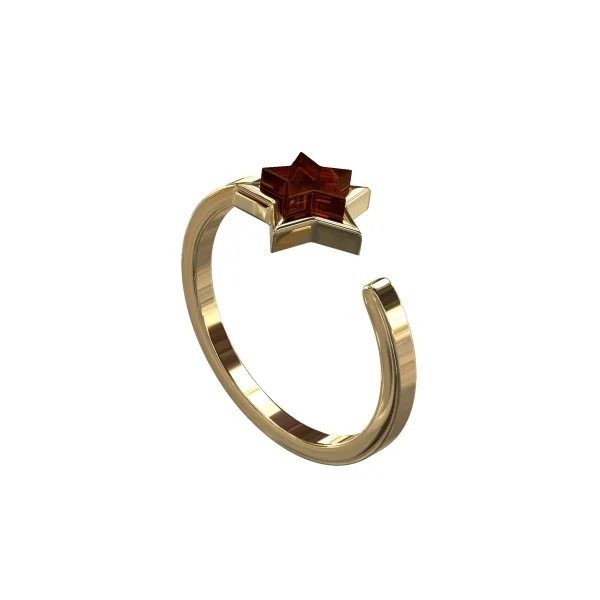 Кольцо серебряное с янтарём R10010-1ZK SunStone