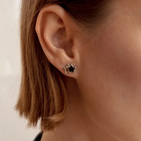 Серебряные серьги с янтарём E10010-2SV SunStone