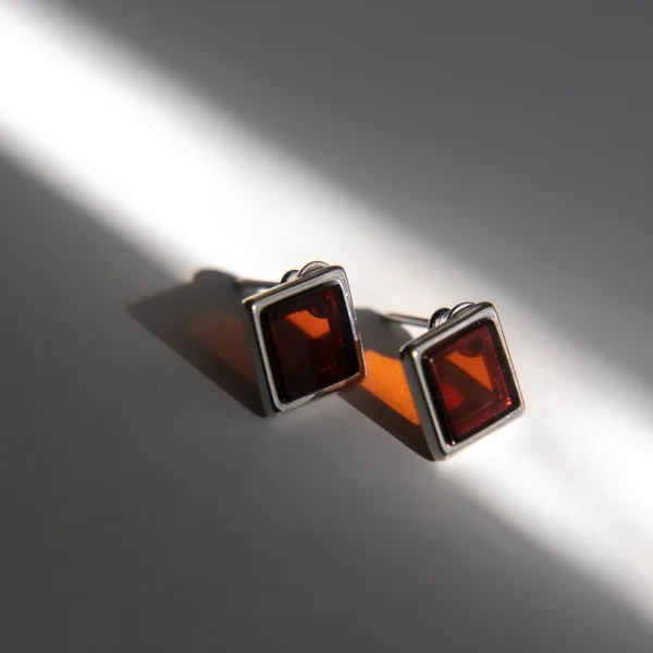 Серебряные серьги с янтарём E9318SV SunStone