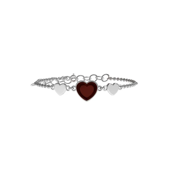 Браслет серебряный с янтарём W9168-1SV SunStone