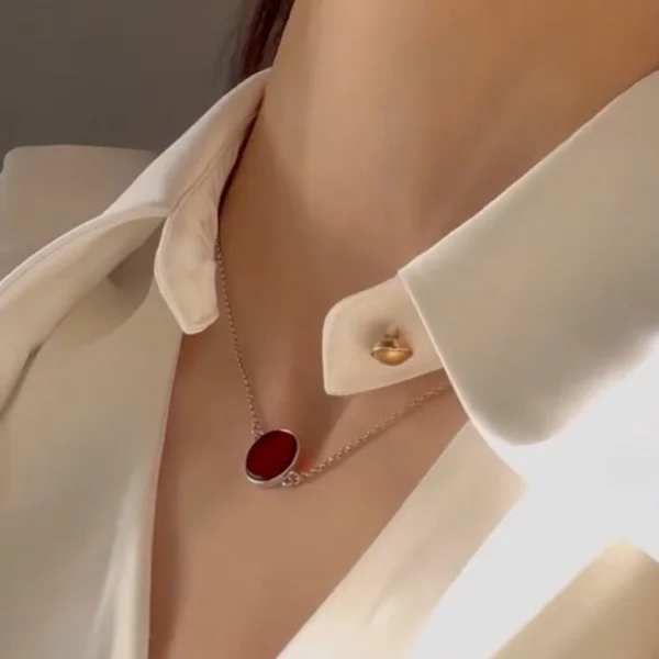 Колье серебряное с янтарём N9235SV SunStone