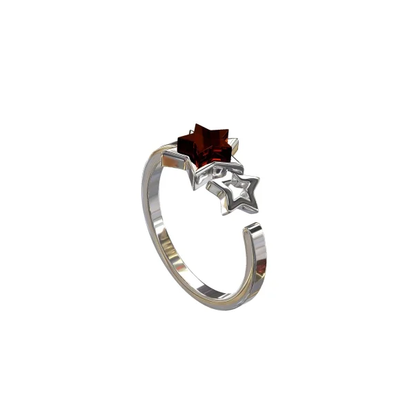 Кольцо серебряное с янтарём R10010-2RV SunStone