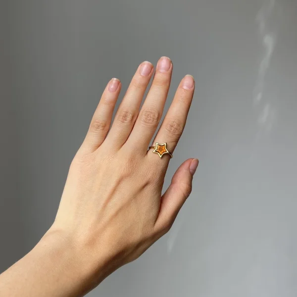 Кольцо серебряное с янтарём R10010ZK SunStone