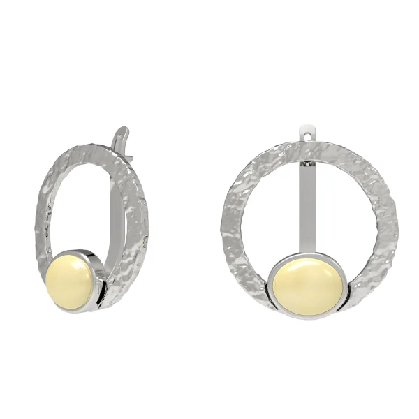 Серебряные серьги с янтарем E31004CM manufacturer