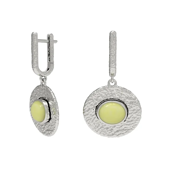 Серебряные серьги с янтарем E32004CM manufacturer