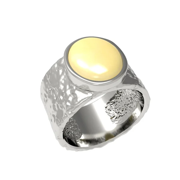 Серебряное кольцо с янтарем R30004CM manufacturer