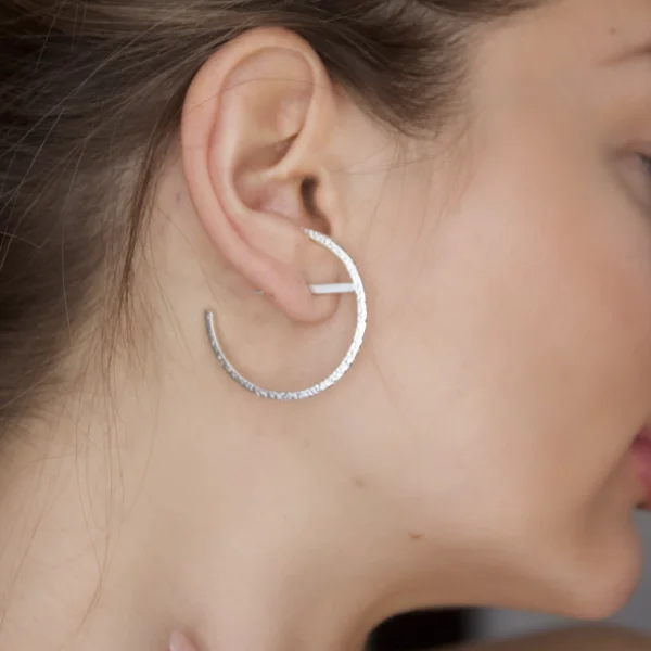 Серебряная моносерьга E5029R(mono) SunStone