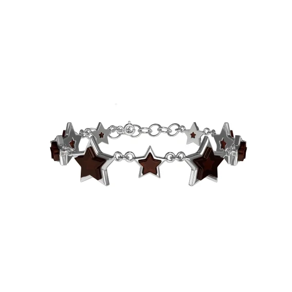 Браслет серебряный с янтарём W10012RV SunStone