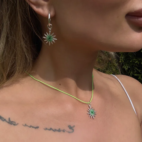 Серебряный кулон  на нитке (колье) P5042R003 SunStone
