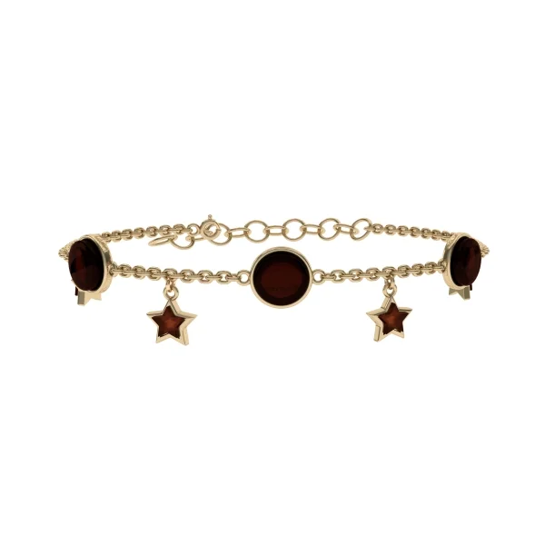Браслет серебряный с янтарём W10015ZK SunStone