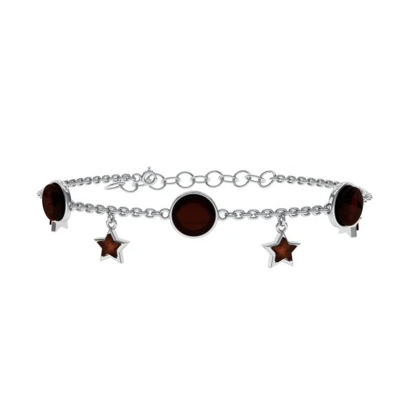 Браслет серебряный с янтарём W10015RV SunStone